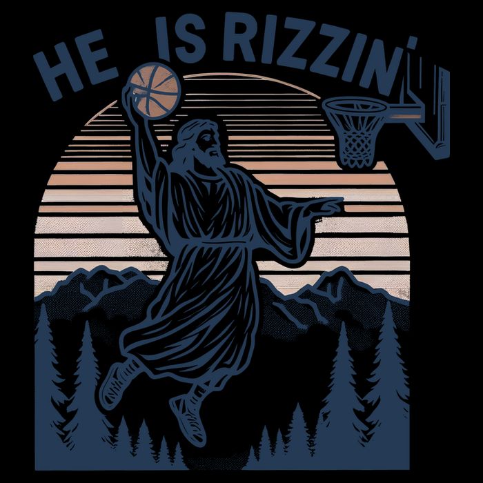Jesus Basketball Easter He Is Rizzin Basketball God Vintage Funny Bag