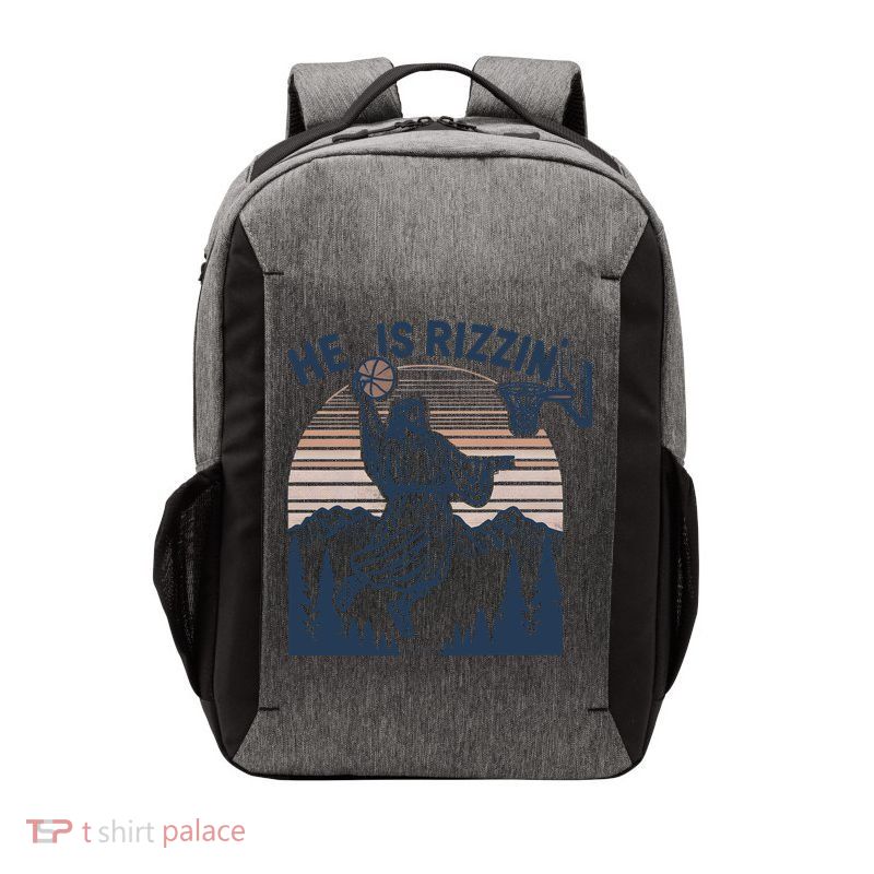 Jesus Basketball Easter He Is Rizzin Basketball God Vintage Funny Vector Backpack