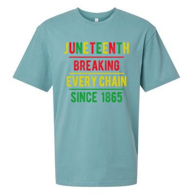 Juneteenth Breaking Every Chains Black Power Black History Cute Gift Sueded Cloud Jersey T-Shirt