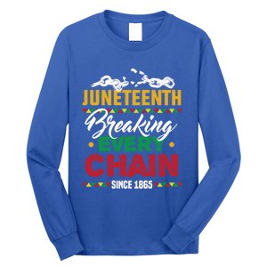 Juneteenth Breaking Every Chain African American Black Gift Long Sleeve Shirt