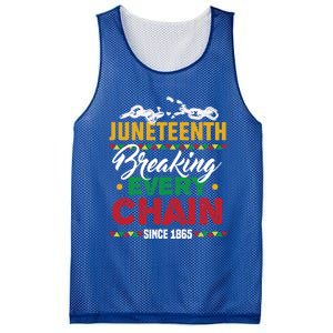 Juneteenth Breaking Every Chain African American Black Gift Mesh Reversible Basketball Jersey Tank