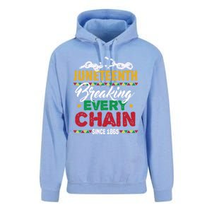 Juneteenth Breaking Every Chain African American Black Gift Unisex Surf Hoodie