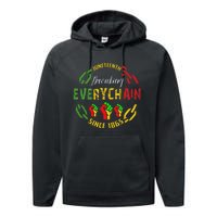 Juneteenth Break Every Chain Black History Remembrance Performance Fleece Hoodie