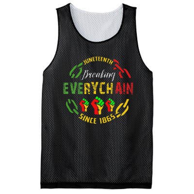 Juneteenth Break Every Chain Black History Remembrance Mesh Reversible Basketball Jersey Tank