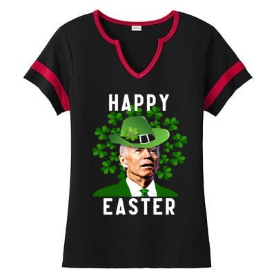 Joe Biden Easter Confused Funny St Patricks Day Ladies Halftime Notch Neck Tee