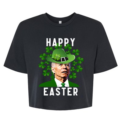 Joe Biden Easter Confused Funny St Patricks Day Bella+Canvas Jersey Crop Tee