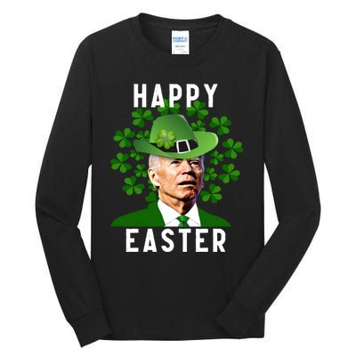 Joe Biden Easter Confused Funny St Patricks Day Tall Long Sleeve T-Shirt