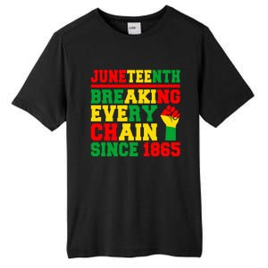 Juneteenth Breaking Every Chain Since 1865 Black Pride Gift Tall Fusion ChromaSoft Performance T-Shirt