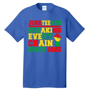 Juneteenth Breaking Every Chain Since 1865 Black Pride Gift Tall T-Shirt