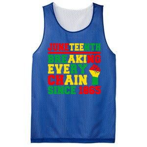 Juneteenth Breaking Every Chain Since 1865 Black Pride Gift Mesh Reversible Basketball Jersey Tank