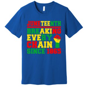 Juneteenth Breaking Every Chain Since 1865 Black Pride Gift Premium T-Shirt