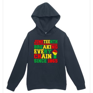 Juneteenth Breaking Every Chain Since 1865 Black Pride Gift Urban Pullover Hoodie