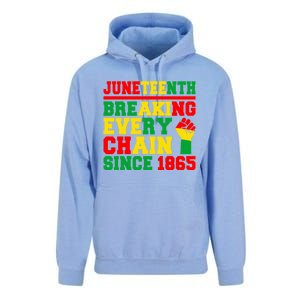 Juneteenth Breaking Every Chain Since 1865 Black Pride Gift Unisex Surf Hoodie