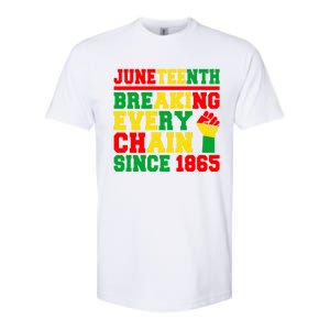 Juneteenth Breaking Every Chain Since 1865 Black Pride Gift Softstyle CVC T-Shirt