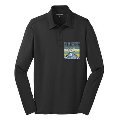 Jesus Basketball Easter Retro Faith Apparel Silk Touch Performance Long Sleeve Polo