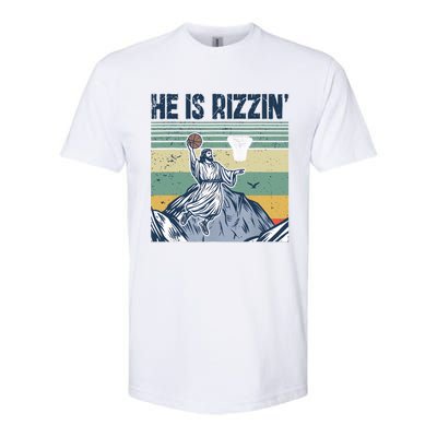 Jesus Basketball Easter Retro Faith Apparel Softstyle CVC T-Shirt