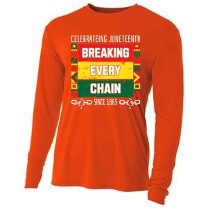 Junenth Breaking Every Chain Since 1865 Freedom Day Gift Cooling Performance Long Sleeve Crew