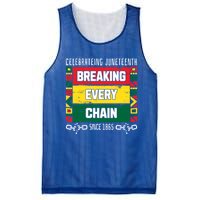 Junenth Breaking Every Chain Since 1865 Freedom Day Gift Mesh Reversible Basketball Jersey Tank