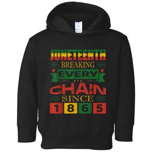 Juneteenth Breaking Every Chain Since 1865 African American Toddler Hoodie