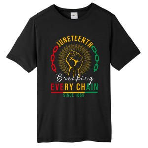 Juneteenth Breaking Every Chain Since 1865 Tall Fusion ChromaSoft Performance T-Shirt