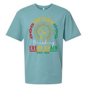 Juneteenth Breaking Every Chain Since 1865 Sueded Cloud Jersey T-Shirt