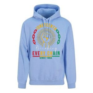 Juneteenth Breaking Every Chain Since 1865 Unisex Surf Hoodie