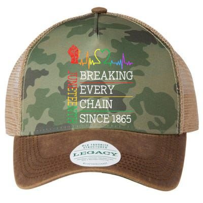 Juneteenth Breaking Every Chain Since 1865 Legacy Tie Dye Trucker Hat
