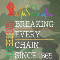Juneteenth Breaking Every Chain Since 1865 Legacy Tie Dye Trucker Hat