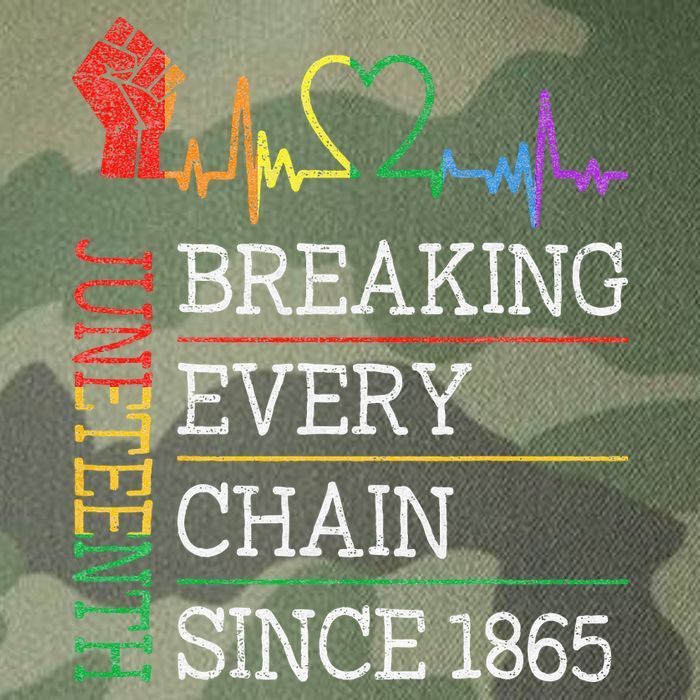 Juneteenth Breaking Every Chain Since 1865 Legacy Tie Dye Trucker Hat