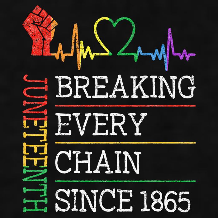 Juneteenth Breaking Every Chain Since 1865 Ladies PosiCharge Tri-Blend Wicking Tank