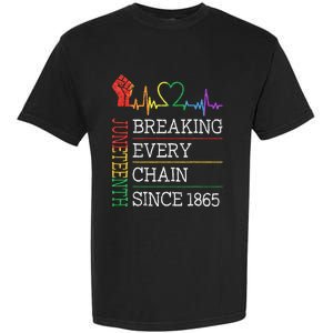 Juneteenth Breaking Every Chain Since 1865 Garment-Dyed Heavyweight T-Shirt