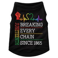 Juneteenth Breaking Every Chain Since 1865 Doggie Tank