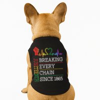Juneteenth Breaking Every Chain Since 1865 Doggie Tank