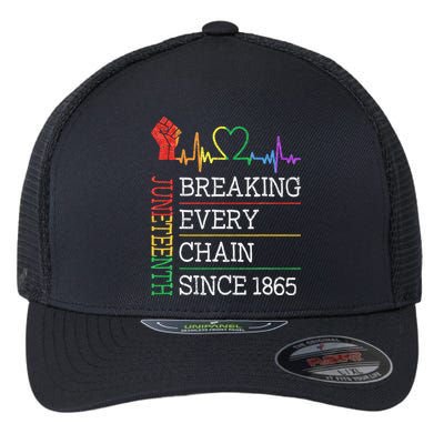 Juneteenth Breaking Every Chain Since 1865 Flexfit Unipanel Trucker Cap