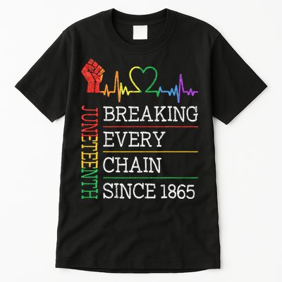 Juneteenth Breaking Every Chain Since 1865 Tall T-Shirt