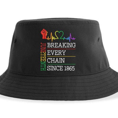 Juneteenth Breaking Every Chain Since 1865 Sustainable Bucket Hat