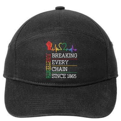Juneteenth Breaking Every Chain Since 1865 7-Panel Snapback Hat