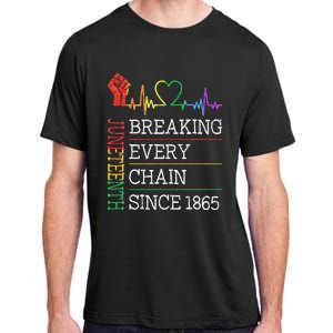 Juneteenth Breaking Every Chain Since 1865 Adult ChromaSoft Performance T-Shirt