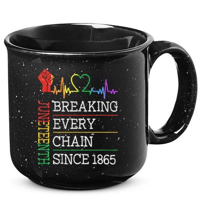 Juneteenth Breaking Every Chain Since 1865 15oz Campfire Ceramic Mug
