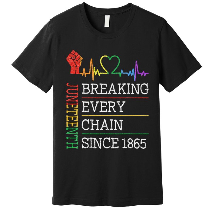 Juneteenth Breaking Every Chain Since 1865 Premium T-Shirt