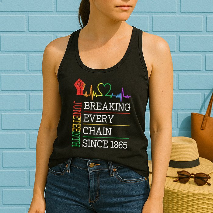Juneteenth Breaking Every Chain Since 1865 Womens Tank Top