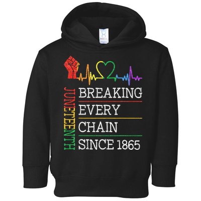 Juneteenth Breaking Every Chain Since 1865 Toddler Hoodie