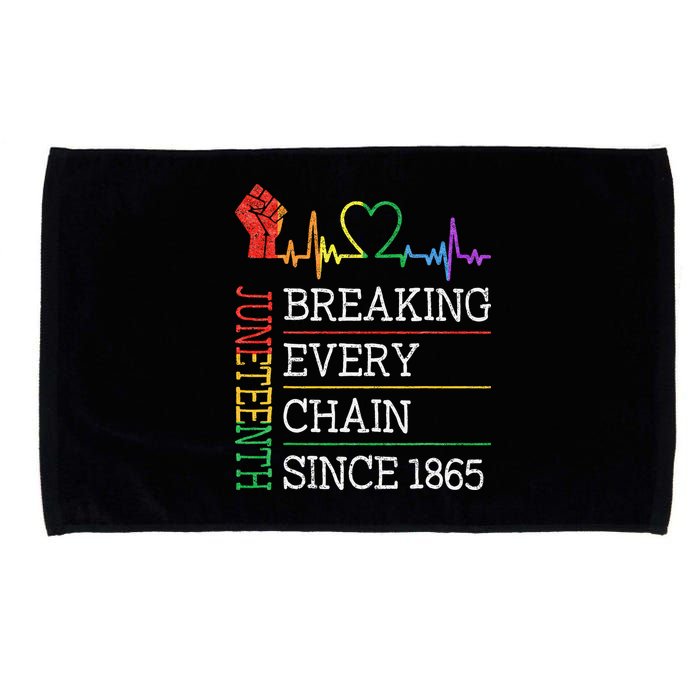 Juneteenth Breaking Every Chain Since 1865 Microfiber Hand Towel