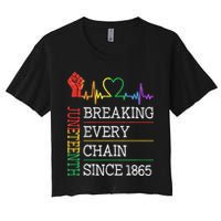 Juneteenth Breaking Every Chain Since 1865 Crop Top