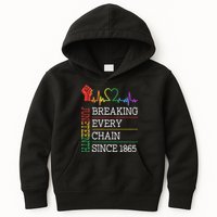 Juneteenth Breaking Every Chain Since 1865 Kids Hoodie