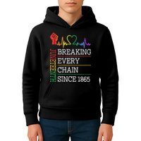 Juneteenth Breaking Every Chain Since 1865 Kids Hoodie