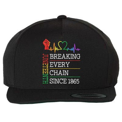 Juneteenth Breaking Every Chain Since 1865 Wool Snapback Cap