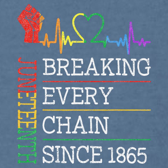 Juneteenth Breaking Every Chain Since 1865 Garment-Dyed Sweatshirt