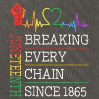 Juneteenth Breaking Every Chain Since 1865 Cotton Canvas Backpack