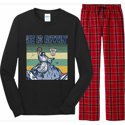 Jesus Basketball Easter Retro Faith Long Sleeve Pajama Set